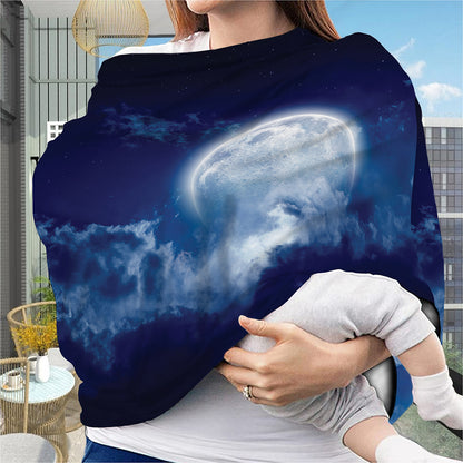 Night Sky Full Moon Print Baby Seat Cover