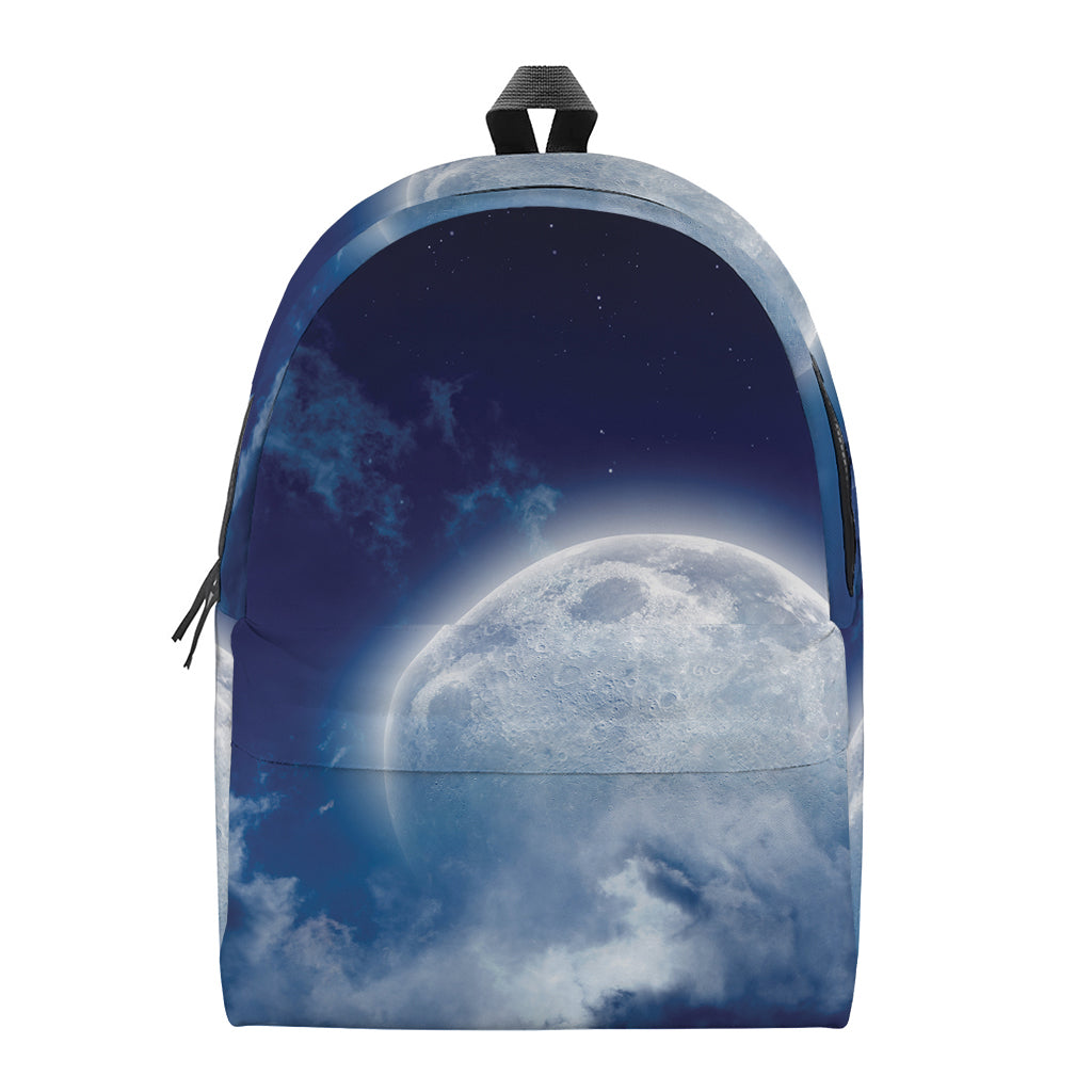 Night Sky Full Moon Print Backpack