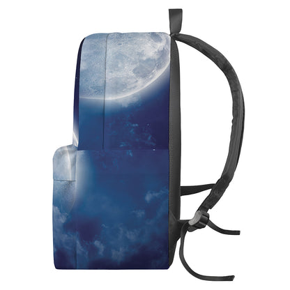 Night Sky Full Moon Print Backpack
