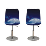 Night Sky Full Moon Print Bar Stool Covers