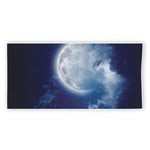 Night Sky Full Moon Print Beach Towel
