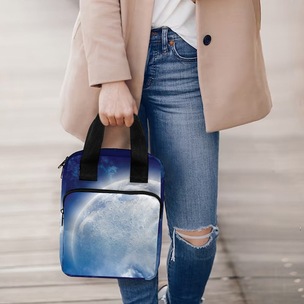 Night Sky Full Moon Print Bible Tote Bag