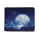 Night Sky Full Moon Print Bifold Wallet