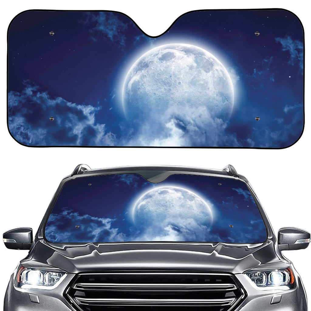 Night Sky Full Moon Print Car Windshield Sun Shade