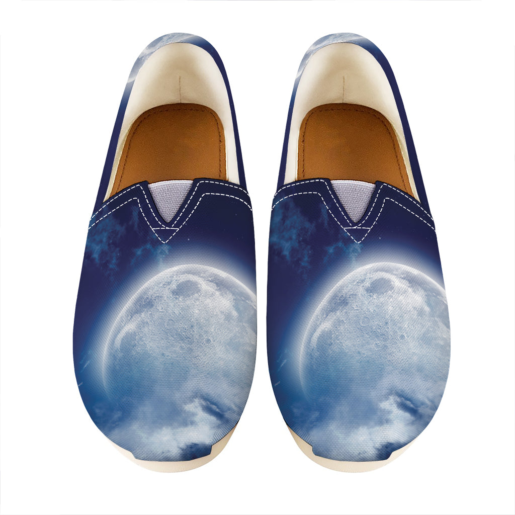 Night Sky Full Moon Print Casual Shoes