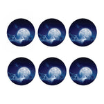 Night Sky Full Moon Print Coaster Set