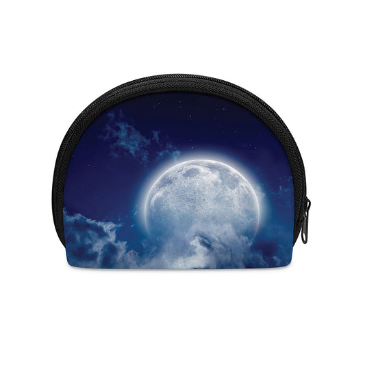 Night Sky Full Moon Print Coin Purse