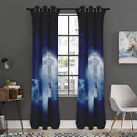 Night Sky Full Moon Print Curtain