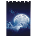 Night Sky Full Moon Print Curtain