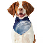 Night Sky Full Moon Print Dog Bandana