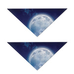Night Sky Full Moon Print Dog Bandana