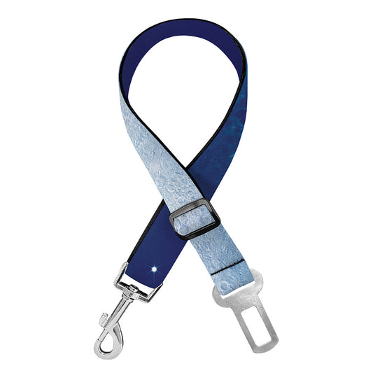 Night Sky Full Moon Print Dog Seat Belt