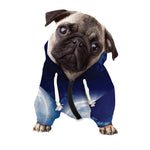 Night Sky Full Moon Print Dog Zip Up Hoodie