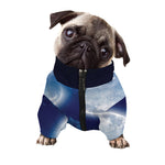 Night Sky Full Moon Print Dog Zip Up Jacket