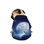 Night Sky Full Moon Print Dog Zip Up Jacket