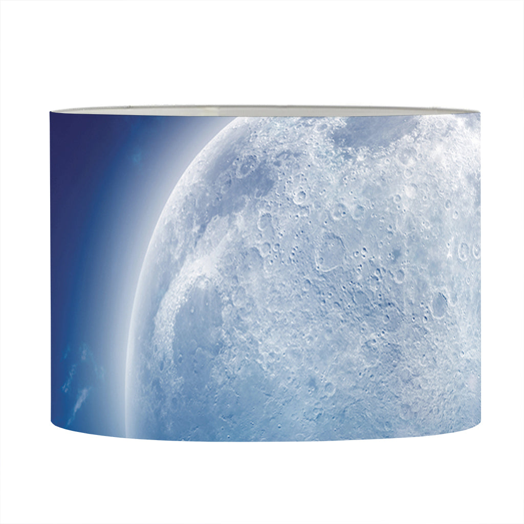 Night Sky Full Moon Print Drum Lamp Shade