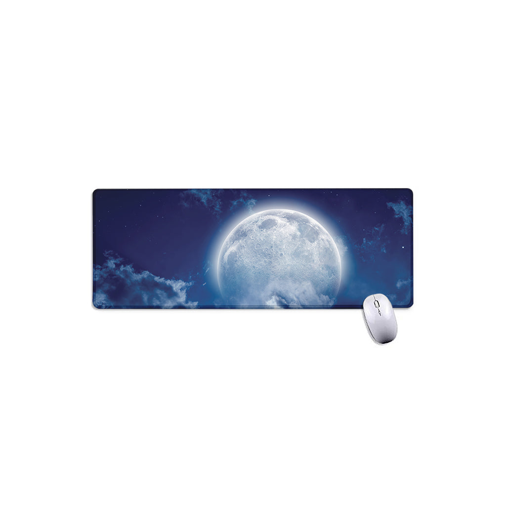 Night Sky Full Moon Print Extended Mouse Pad