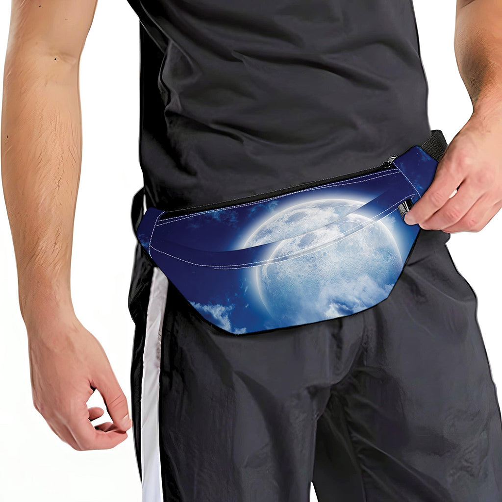 Night Sky Full Moon Print Fanny Pack
