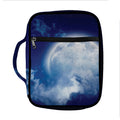 Night Sky Full Moon Print Front Pocket Bible Bag