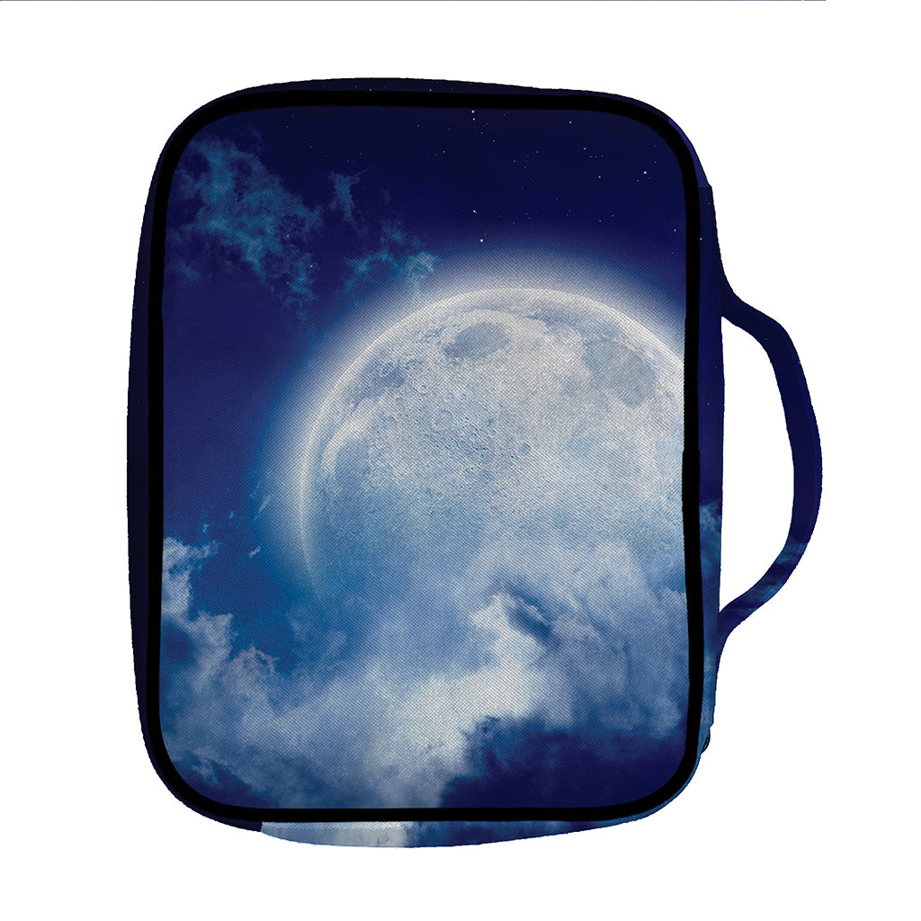 Night Sky Full Moon Print Front Pocket Bible Bag