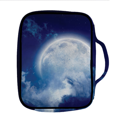 Night Sky Full Moon Print Front Pocket Bible Bag