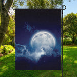 Night Sky Full Moon Print Garden Flag