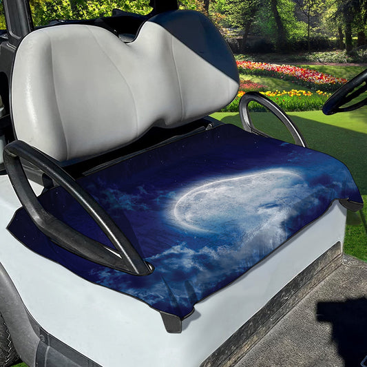 Night Sky Full Moon Print Golf Cart Seat Cover