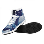 Night Sky Full Moon Print High Top Leather Sneakers
