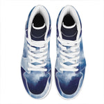 Night Sky Full Moon Print High Top Leather Sneakers