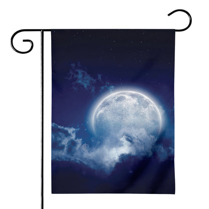 Night Sky Full Moon Print House Flag