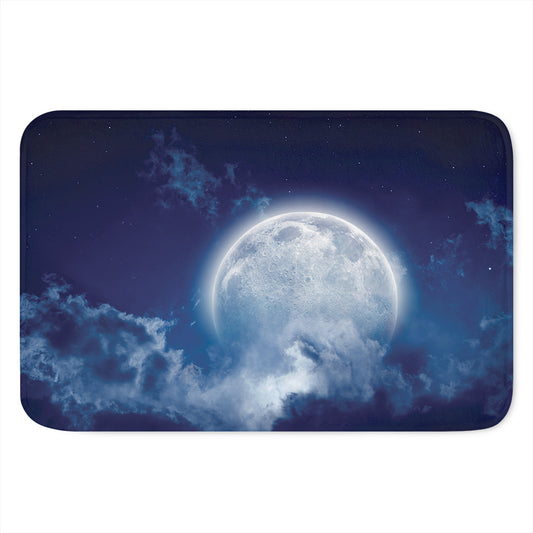 Night Sky Full Moon Print Indoor Door Mat
