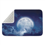 Night Sky Full Moon Print Indoor Door Mat