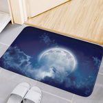 Night Sky Full Moon Print Indoor Door Mat