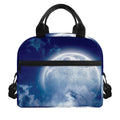 Night Sky Full Moon Print Insulated Lunch Bag