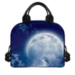 Night Sky Full Moon Print Insulated Lunch Bag