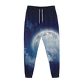 Night Sky Full Moon Print Jogger Pants