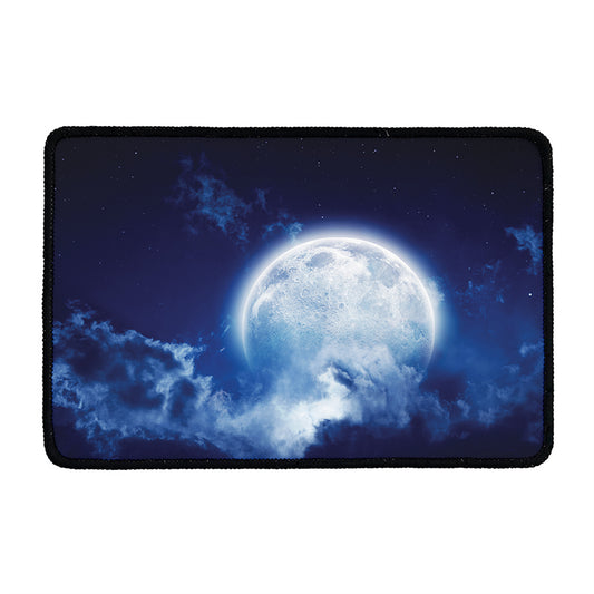 Night Sky Full Moon Print Kitchen Mat