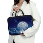 Night Sky Full Moon Print Laptop Sleeve With Handle
