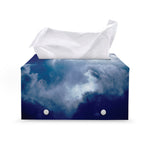 Night Sky Full Moon Print Leather Tissue Box Cover