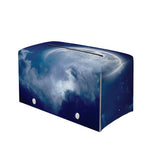 Night Sky Full Moon Print Leather Tissue Box Cover