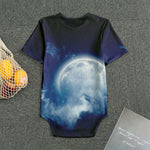 Night Sky Full Moon Print Men's Bodysuit