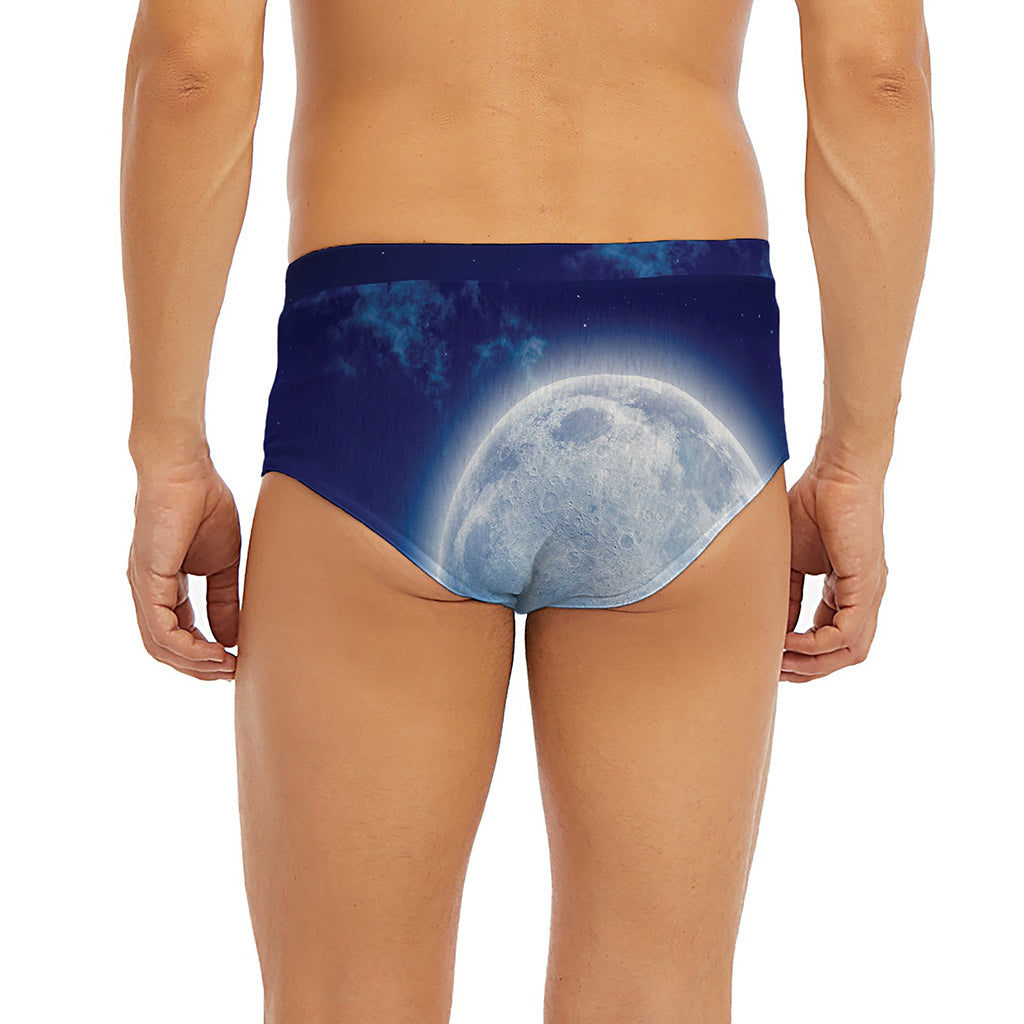 Night Sky Full Moon Print Men's Briefs