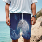 Night Sky Full Moon Print Men's Cargo Shorts