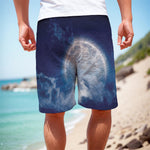 Night Sky Full Moon Print Men's Cargo Shorts