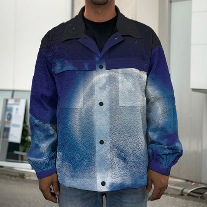 Night Sky Full Moon Print Men's Shirt Jacket