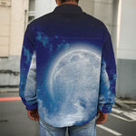 Night Sky Full Moon Print Men's Shirt Jacket