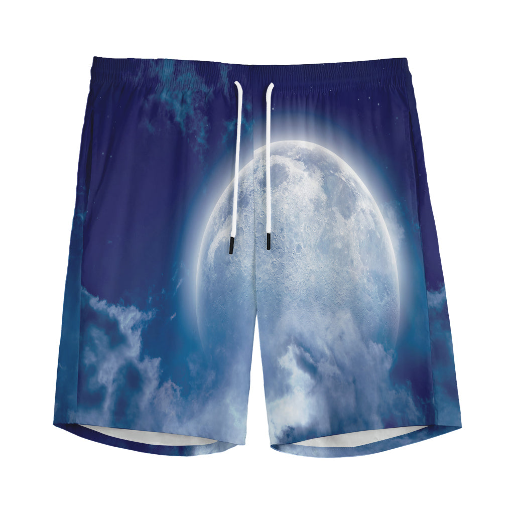 Night Sky Full Moon Print Men's Sports Shorts