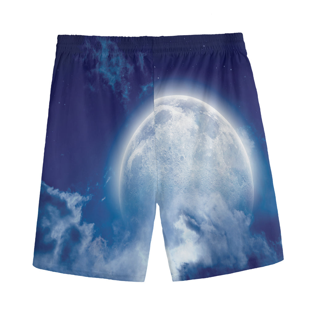 Night Sky Full Moon Print Men's Sports Shorts