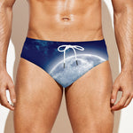 Night Sky Full Moon Print Men's Swim Briefs