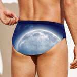 Night Sky Full Moon Print Men's Swim Briefs